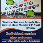 Permanent TSB Team Challenge April 30th – May 18th 2018