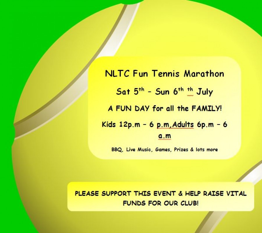 Nenagh LTC Fun Tennis Marathon Sat July 5th