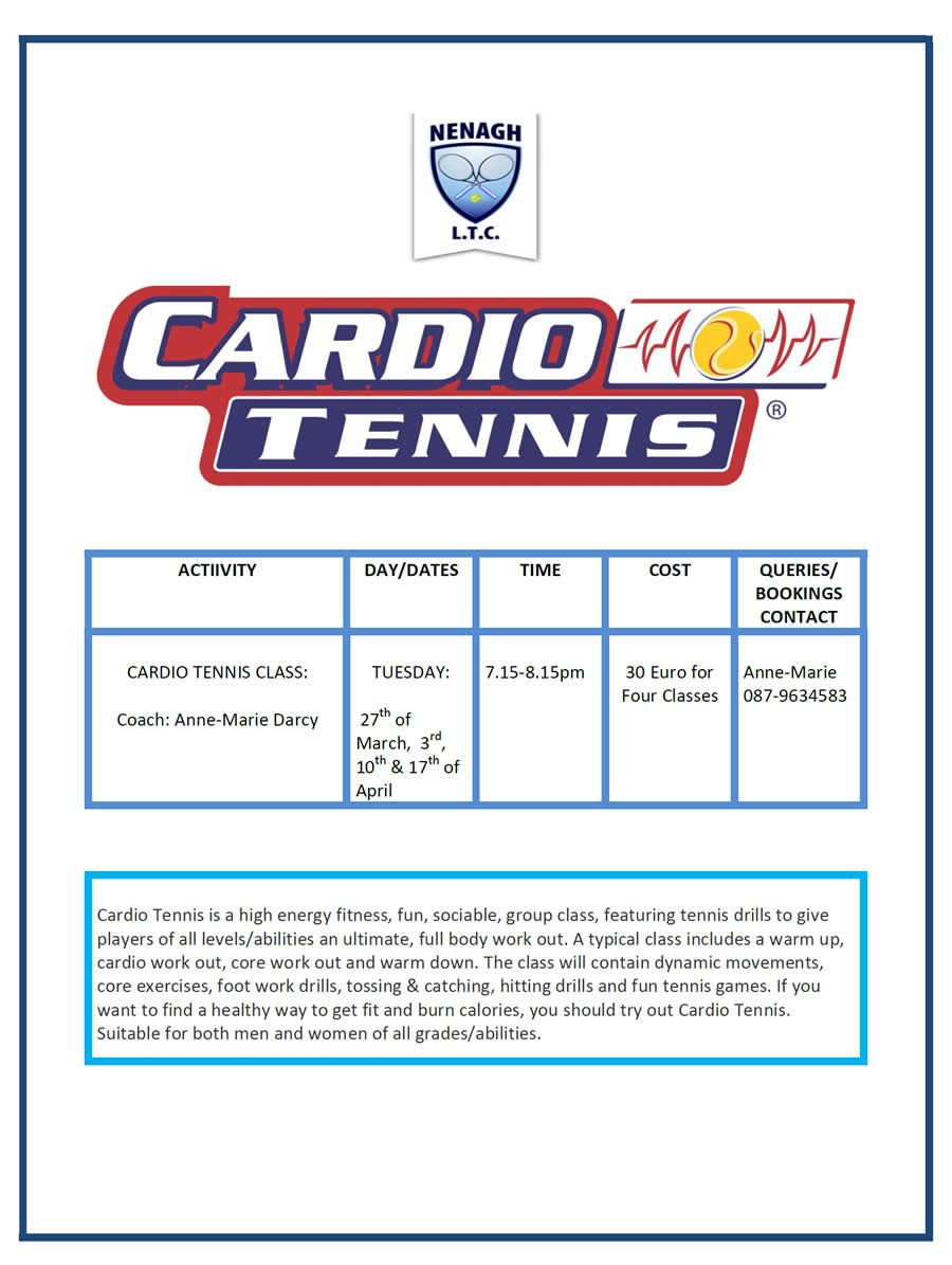 Cardio Tennis Spring 2018